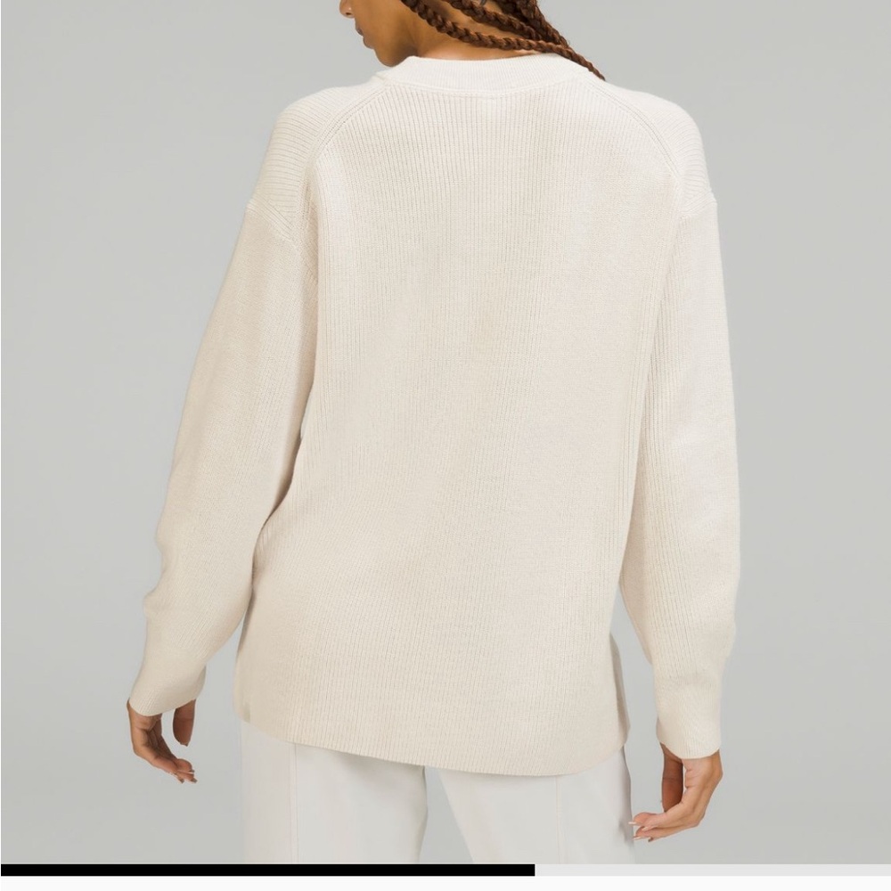 Merino wool blend ribbed sweater